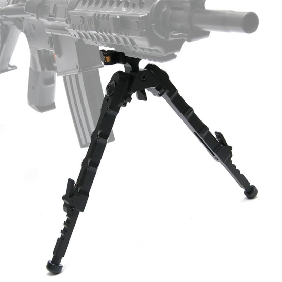 Tactical Hunting Rifle Bipod BR-4 Bolt Action Quick Detach Bipod fit 20mm Picatinny Rail for Rifle Scope Black Tan
