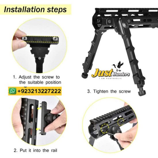 Two-Piece V9 Split Bipod for M-LOK Handguard Rifle Bipods Tactical 7.5-9 Inches Two-Piece V9 Split Bipod for M-LOK Handguard Rifle Bipods Tactical 7.5-9 Inches