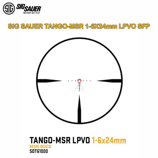 SIG SAUER TANGO-MSR 1-6X24mm LPVO SFP SIG SAUER TANGO-MSR 1-6X24mm LPVO SFP