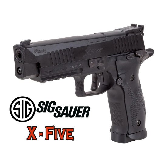 Sig Sauer X-FIVE AIR PISTOL, BLACK CO2 Powered 4.5 (.177) Caliber Sig Sauer X-FIVE AIR PISTOL, BLACK CO2 Powered 4.5 (.177) Caliber