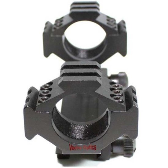 Vector Optics Tactical 30mm and 1 inch 25.4mm One piece RifleScope Weaver Mount Rings with Tri-Rails Cantilever Style