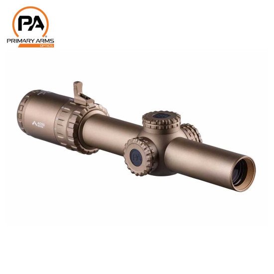 Primary Arms SLx 1-6x24mm SFP Rifle Scope Gen IV - FDE Illuminated ACSS Nova Fiber Wire Reticle - Red Dot Bright™