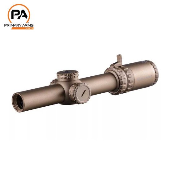 Primary Arms SLx 1-6x24mm SFP Rifle Scope Gen IV - FDE Illuminated ACSS Nova Fiber Wire Reticle - Red Dot Bright™