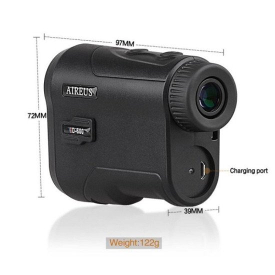 Aireus Laser Rangefinder D600 With Angle Compensation Rechargeable Aireus Laser Rangefinder D600 With Angle Compensation Rechargeable