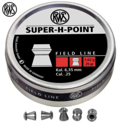 RWS SUPER H POINT Field Line .25 Caliber Pellet 200 Packing