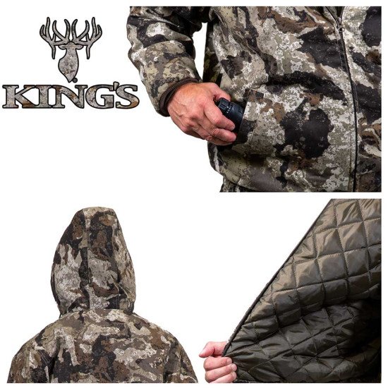 Kings Camo Youth Insulated Twill Veil Camo Hunting Jacket with Cotton Shell Kings Camo Youth Insulated Twill Veil Camo Hunting Jacket with Cotton Shell