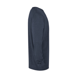 Beretta Platinum Adult Tri-Blend Long Sleeve Crew Neck T Shirt Navy Heather