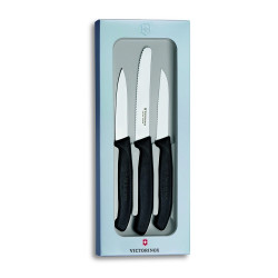 Victorinox Swiss Knife Paring Knife Set of 3 Black 5.1113.3