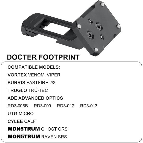 Ohhunt® 45° Canted Picatinny Mount Red Dot Adapter Plate for RMR Footprint Optics Holosun 407C/507C/508T & Trijicon RMR/SRO