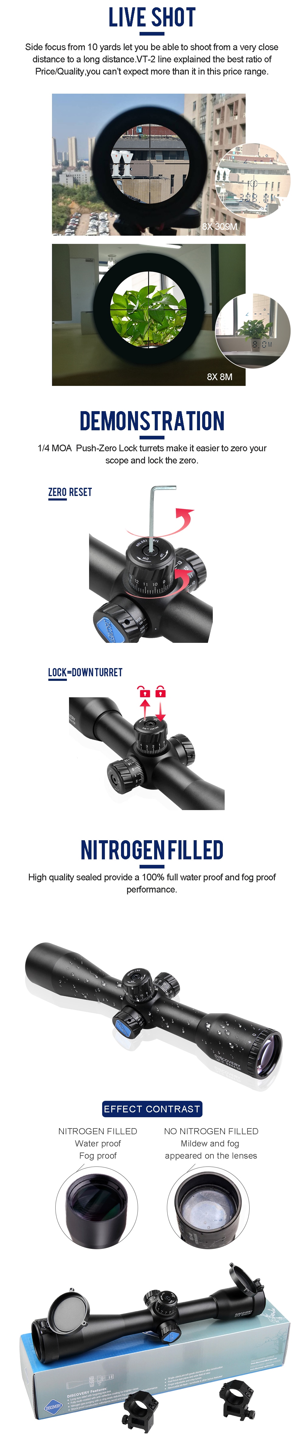 DISCOVERYopticalsightVT-28X44SFRiflescopeswithMilDotReticleHuntingriflescope-32487656661