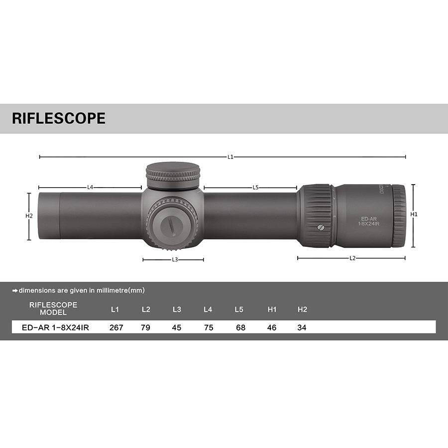 Discovery-Optics-lunette-de-visee-ED-AR-1-8-premier-plan-Focal-AK-47-AR-15-haute