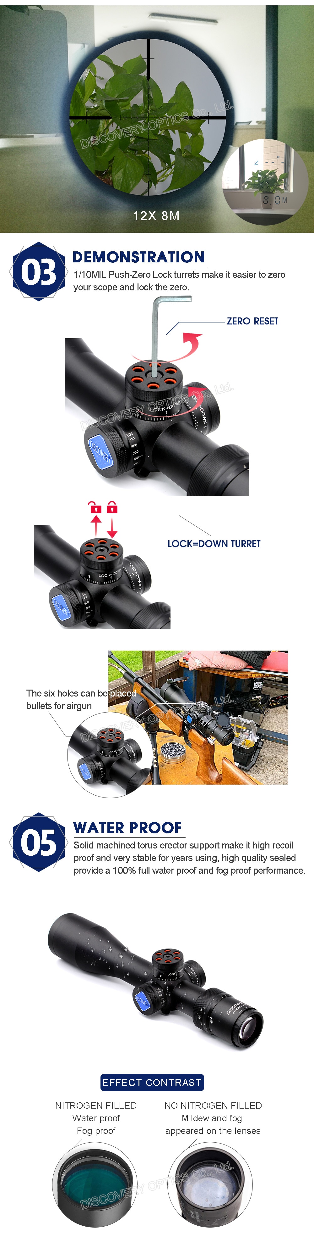 DiscoveryVT-34-16X44SFFFPcompactRiflescopehuntingopticalsightSniperTacticalAirgunRifleScopefit308win-33008509088