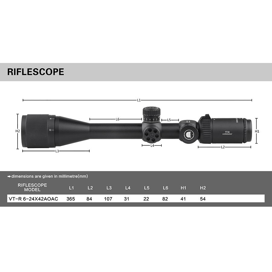 Eclaire-Bon-Marche-Field-Discovery-Scopes-VT-R-6-24X42-AOAC-Objet-Focus-Super-Mi