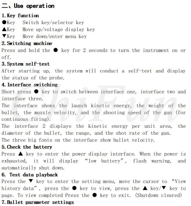 English-version-Rechargeable-LCD-display-Initial-velocity--kinetic-energy--range