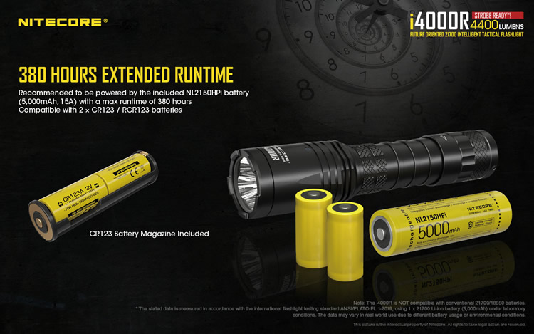 FreeshippingNITECOREi4000RIntelligentUSBRechargeableUltra-BrightTacticalLEDFlashlight4400Lmwith21700-4000604889349