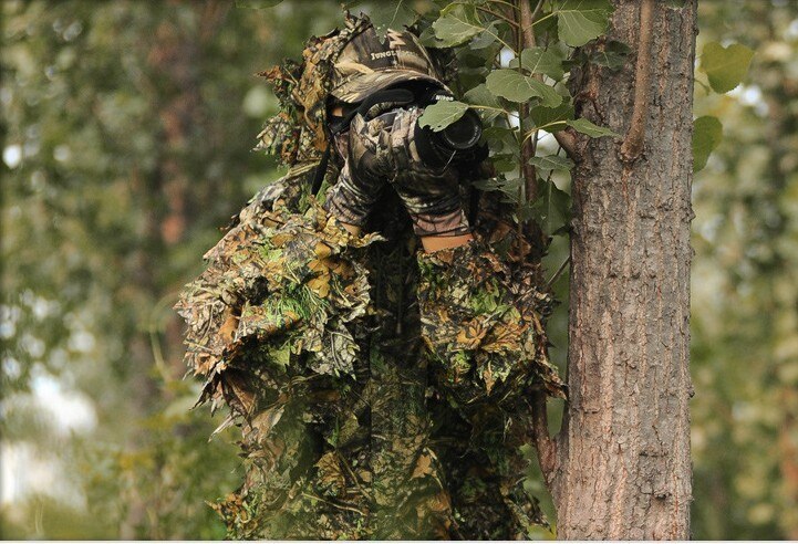 HuntingGhillieSuit3DCamoBionicLeafCamouflageJungleWoodlandManteauHuntingoutfitClothingDurablecostume-1000008507391