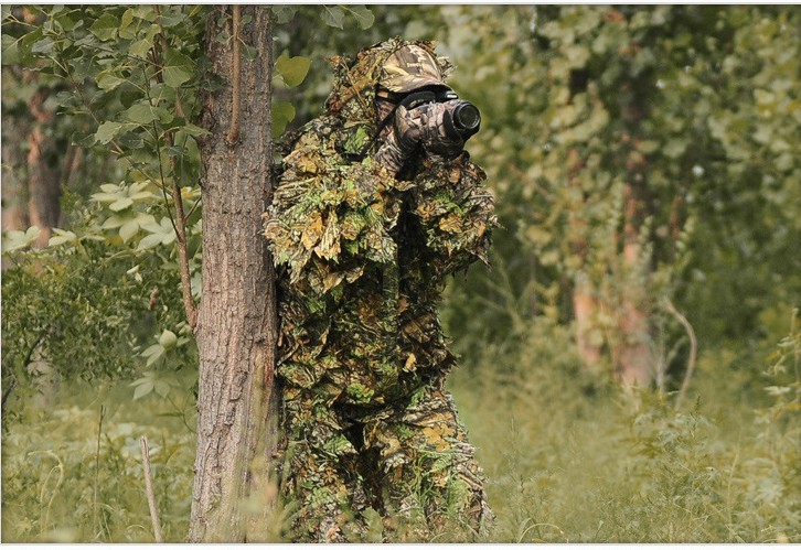 HuntingGhillieSuit3DCamoBionicLeafCamouflageJungleWoodlandManteauHuntingoutfitClothingDurablecostume-1000008507391