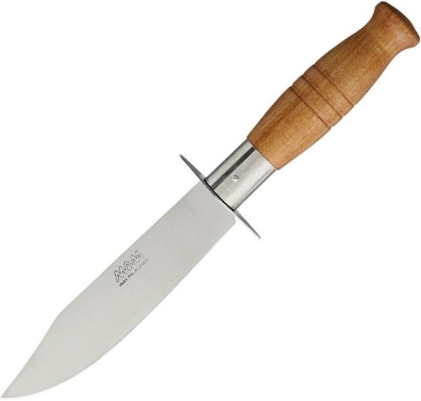 MAM709625WoodHandleLightHuntingFixedBladeKnifeWithLeatherSheath-132925270636