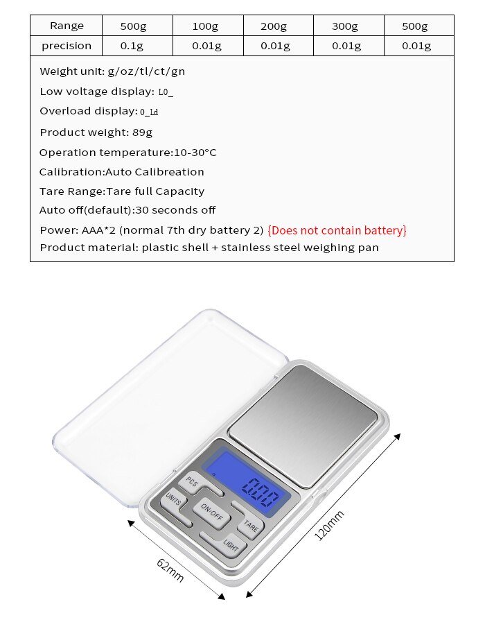 MiniDigitalScale100200300500g00101gHighAccuracyBacklightElectricPocketForJewelryGramWeightForKitchen-33033458801