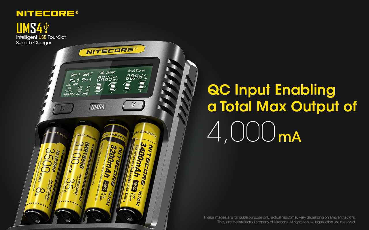 NITECORE-UMS4-Quatre-Emplacements-Intelligent-Chargeur-De-Batterie-USB-4A-QC-Charge-Rapide-Superbe-Chargeur-Pour-18650-14500-26650-21700-AA-AAA-1005002981603769