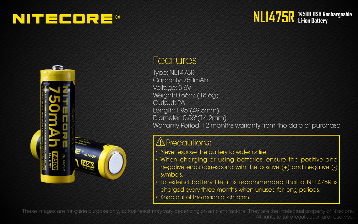 NITECORE-batterie-Li-ion-750-Rechargeable-par-Micro-USB-14500-mAh-NL1475R-32912512337