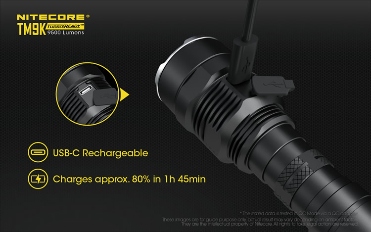 NITECORESearchlightSuperBrightTorchSpotlightTM9K9500LMRechargeableCREEXP-LHDV69LEDsFlashlightInclude-4000520131470