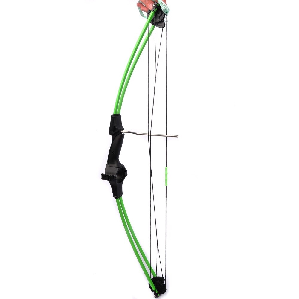 New34InchesChildrenCompoundBowDrawWeight15LbsBlackFiberglassHandleforArcheryPracticeCompetitionGameS-32860078424