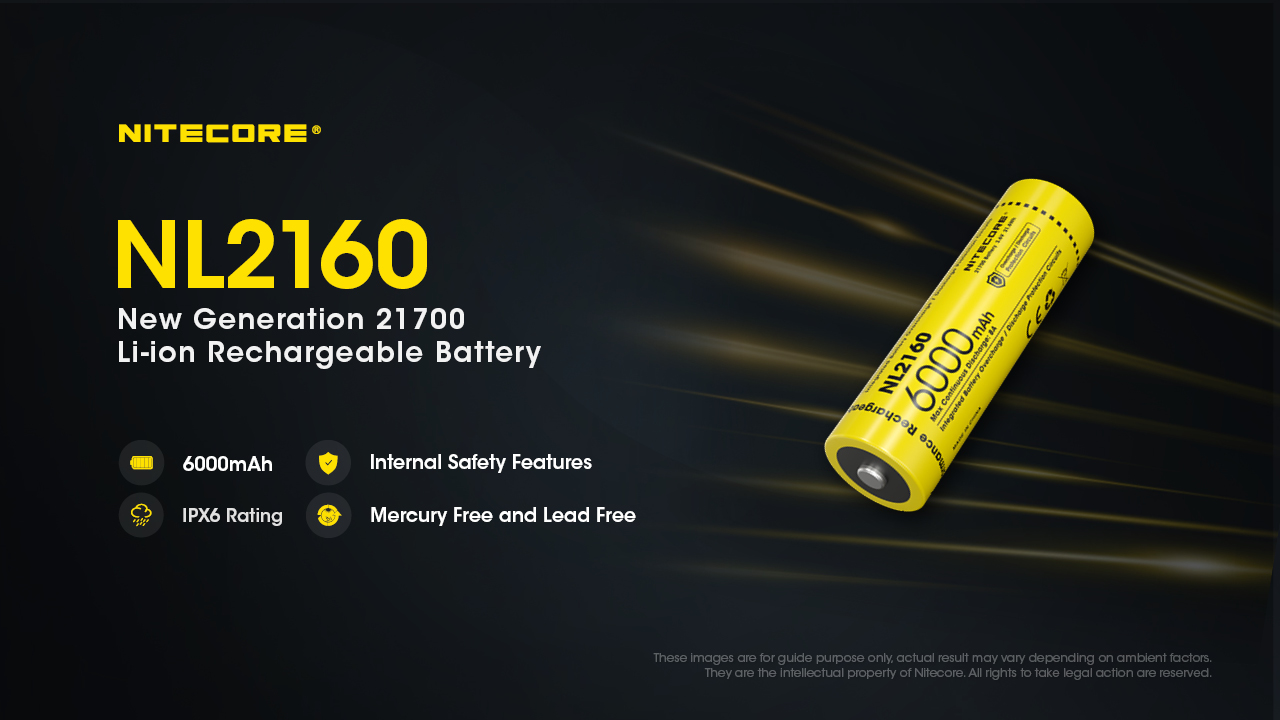 Nitecore-Batterie-aste-Eddie-Ion-NL2160-6000mAh-Haute-capacite-36V-21700