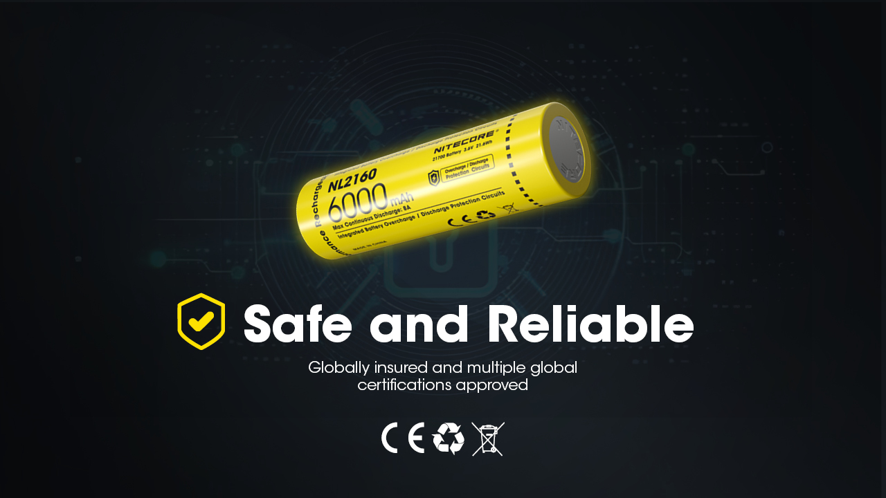 Nitecore-Batterie-aste-Eddie-Ion-NL2160-6000mAh-Haute-capacite-36V-21700