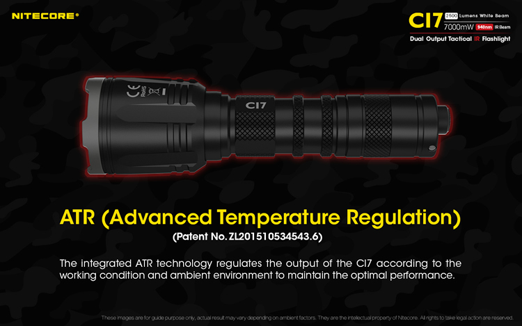 NitecoreCI7DualOutputTacticalIRFlashlight4xCREEXP-G3S34xSST-10-IRLEDs18650HuntingOutdoorCampingFreeS-4000185665007