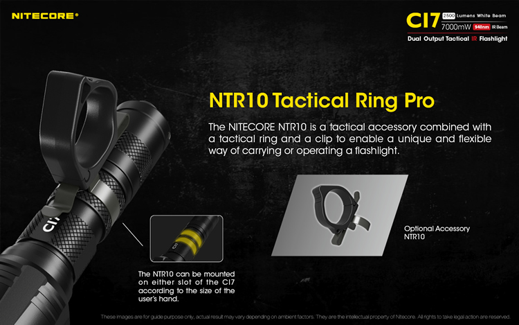 NitecoreCI7DualOutputTacticalIRFlashlight4xCREEXP-G3S34xSST-10-IRLEDs18650HuntingOutdoorCampingFreeS-4000185665007