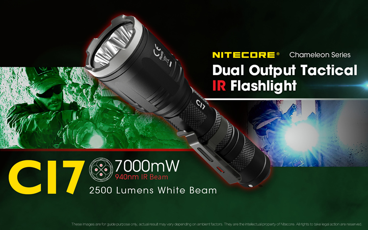 NitecoreCI7DualOutputTacticalIRFlashlight4xCREEXP-G3S34xSST-10-IRLEDs18650HuntingOutdoorCampingFreeS-4000185665007