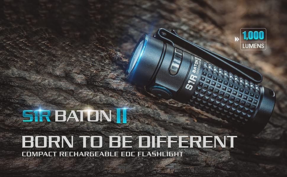 OLIGHT-S1R-II-1000-Lumen-Compact-Rechargeable-EDC-Flashlight-with-Single-Recharg