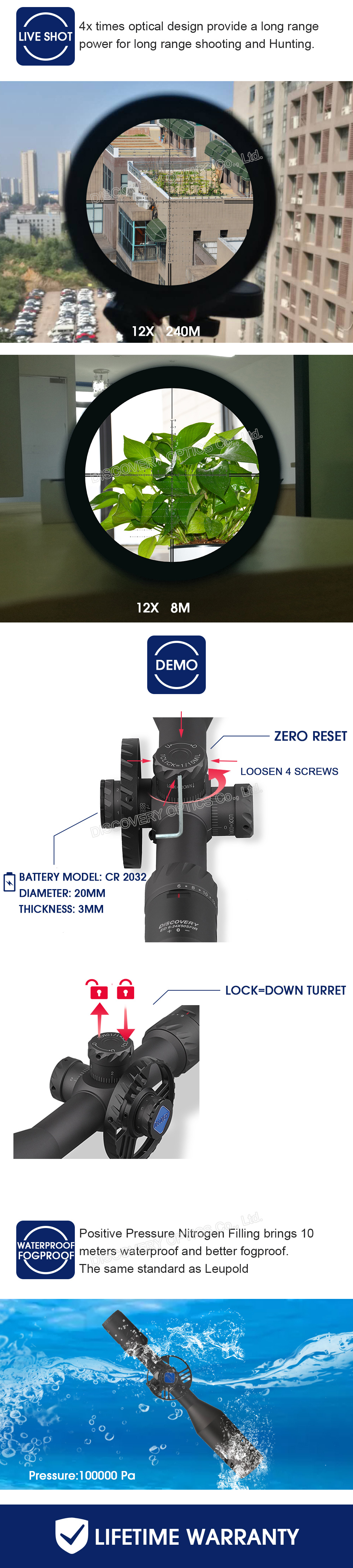 OriginalDiscoveryED6-24x50SFIRFFPuseextremelylowchromaticdispersionglassesfitHuntingRiflescope-4000097600546