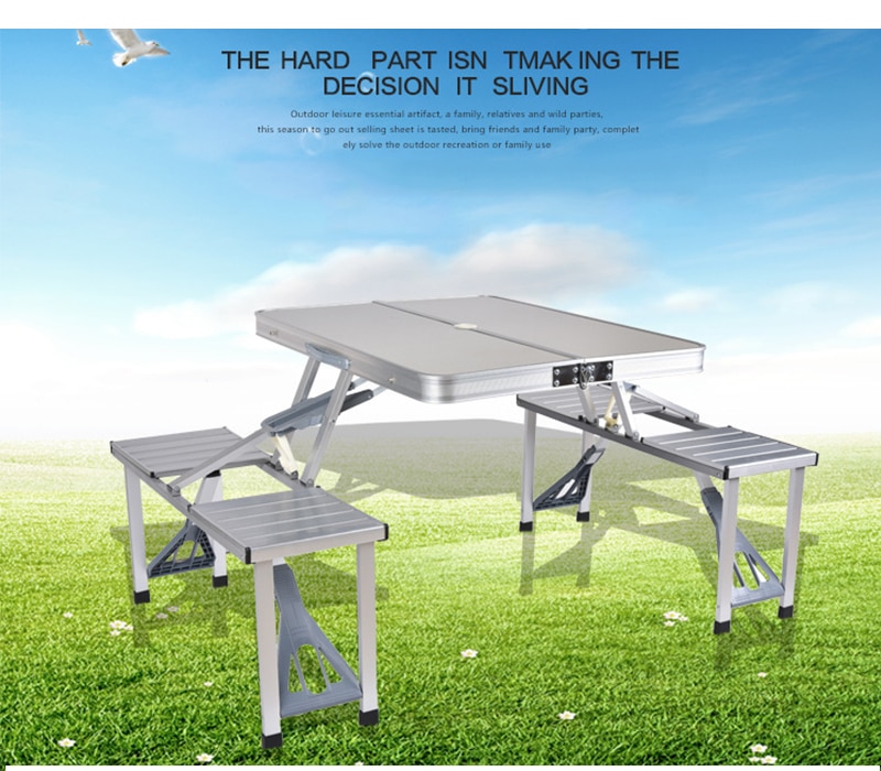 OutdoorFoldingTableChairCampingAluminiumAlloyPicnicTableWaterproofUltra-lightDurableFoldingTableDesk-32966453432