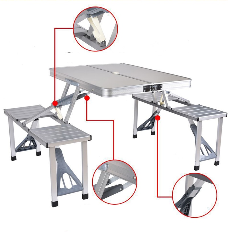 OutdoorFoldingTableChairCampingAluminiumAlloyPicnicTableWaterproofUltra-lightDurableFoldingTableDesk-32966453432