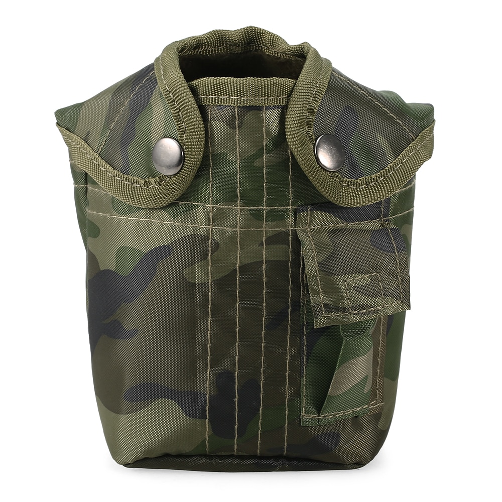 OutdoorMilitaryCanteenBottleCampingHikingBackpackingSurvivalWaterBottleKettlewithCover-4000086853192