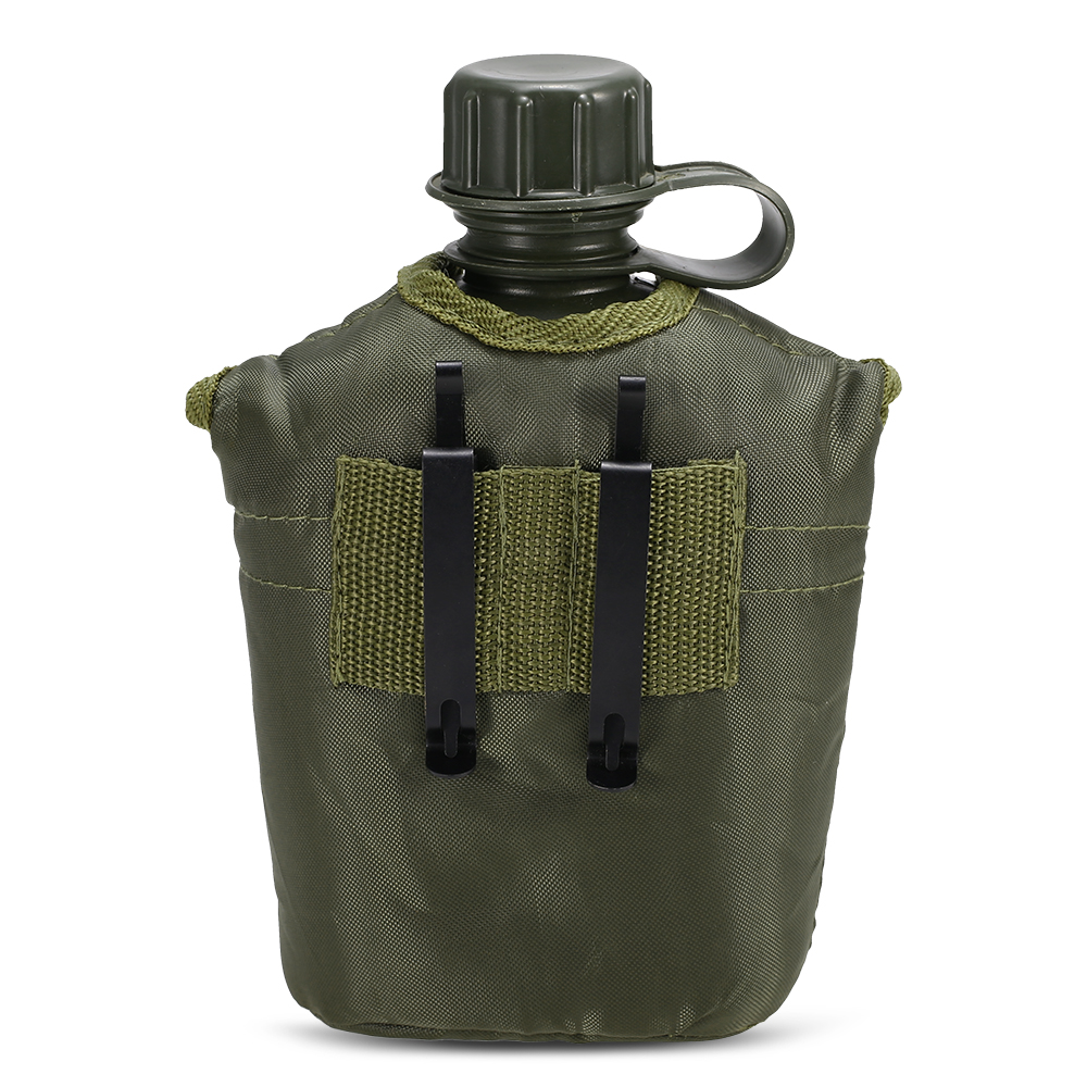 OutdoorMilitaryCanteenBottleCampingHikingBackpackingSurvivalWaterBottleKettlewithCover-4000086853192