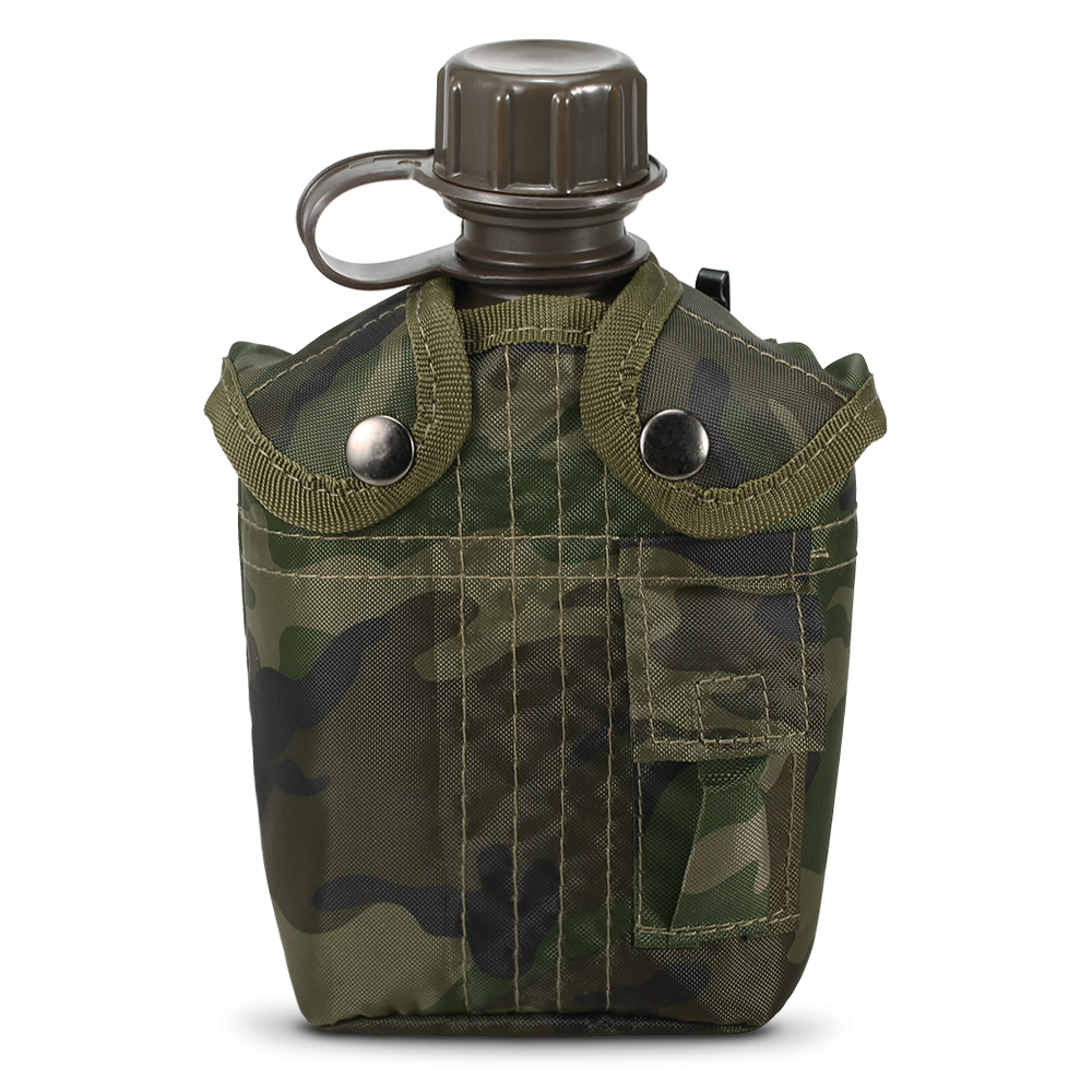 OutdoorMilitaryCanteenBottleCampingHikingBackpackingSurvivalWaterBottleKettlewithCover-4000086853192