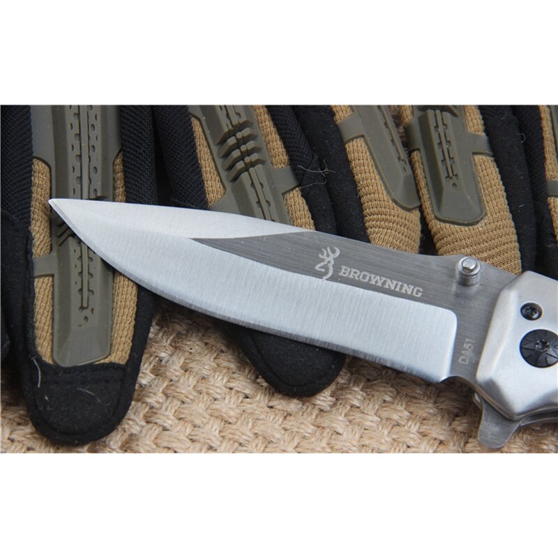 PocketknifeBrowningDA51FoldingKnife3Cr13MovBladeRedwoodSteelHandleOutdoorSurvivalTacticalCampingKnif-32852771645