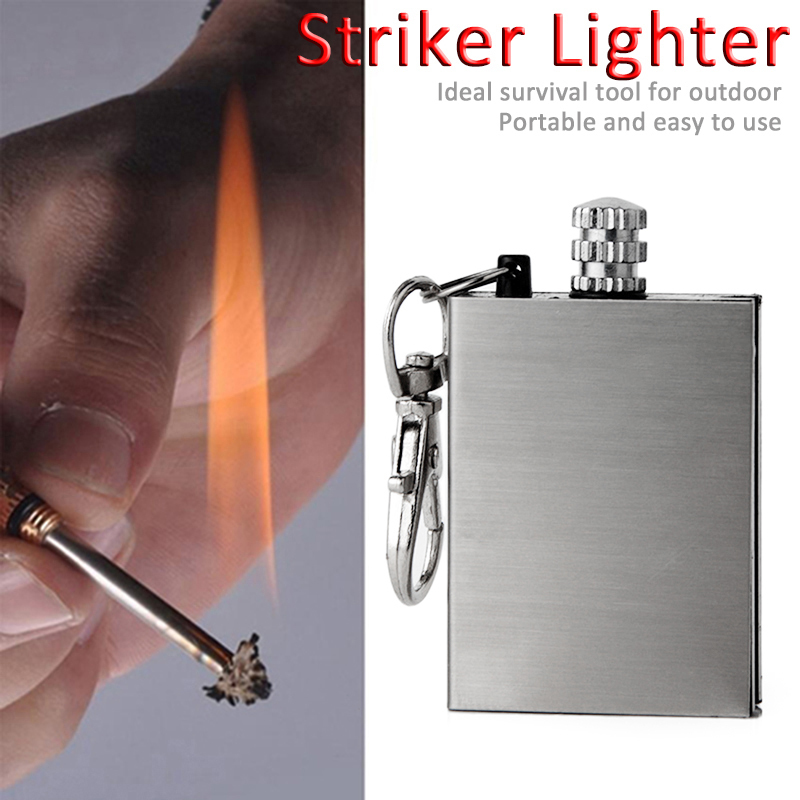 Portable-Fire-Starter-Flint-Matches-Lighter-Metal-Outdoor-Camping-Hiking-Instant