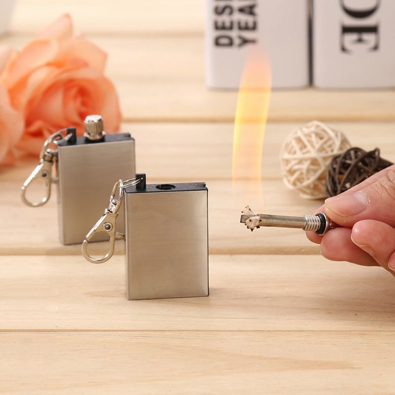 Portable-Fire-Starter-Flint-Matches-Lighter-Metal-Outdoor-Camping-Hiking-Instant