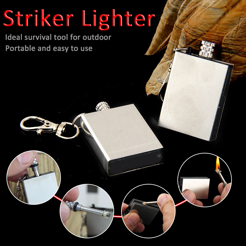 Portable-Fire-Starter-Flint-Matches-Lighter-Metal-Outdoor-Camping-Hiking-Instant