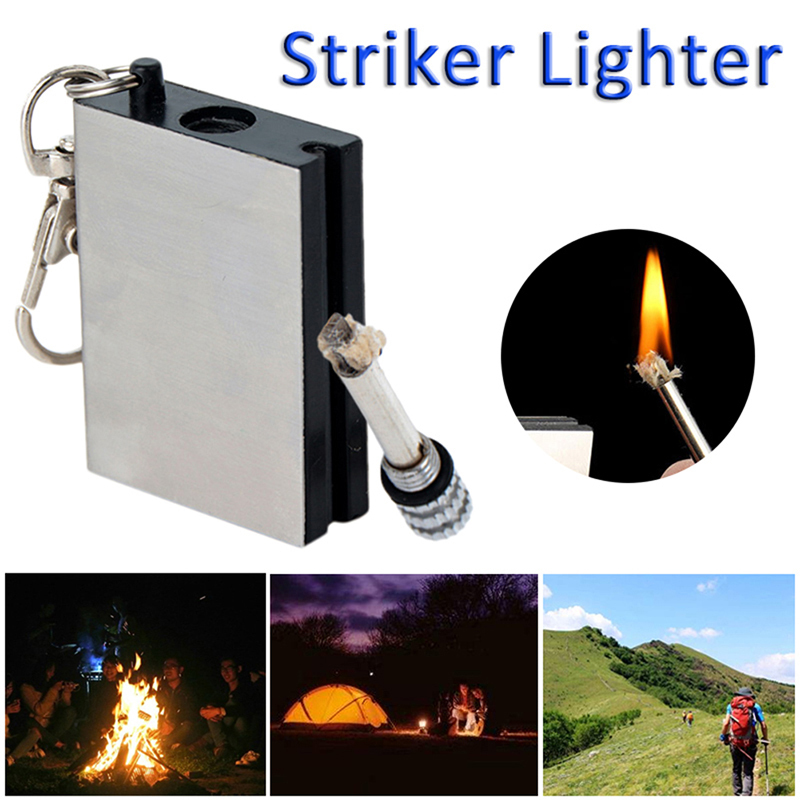 Portable-Fire-Starter-Flint-Matches-Lighter-Metal-Outdoor-Camping-Hiking-Instant