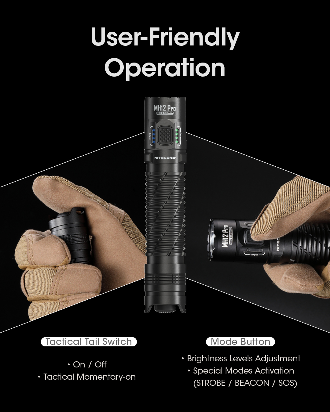 Sale-NITECORE-MH12-Pro-3300-Lumens-Rechargeable-Compact-Flashlight-505-Meter-Tac