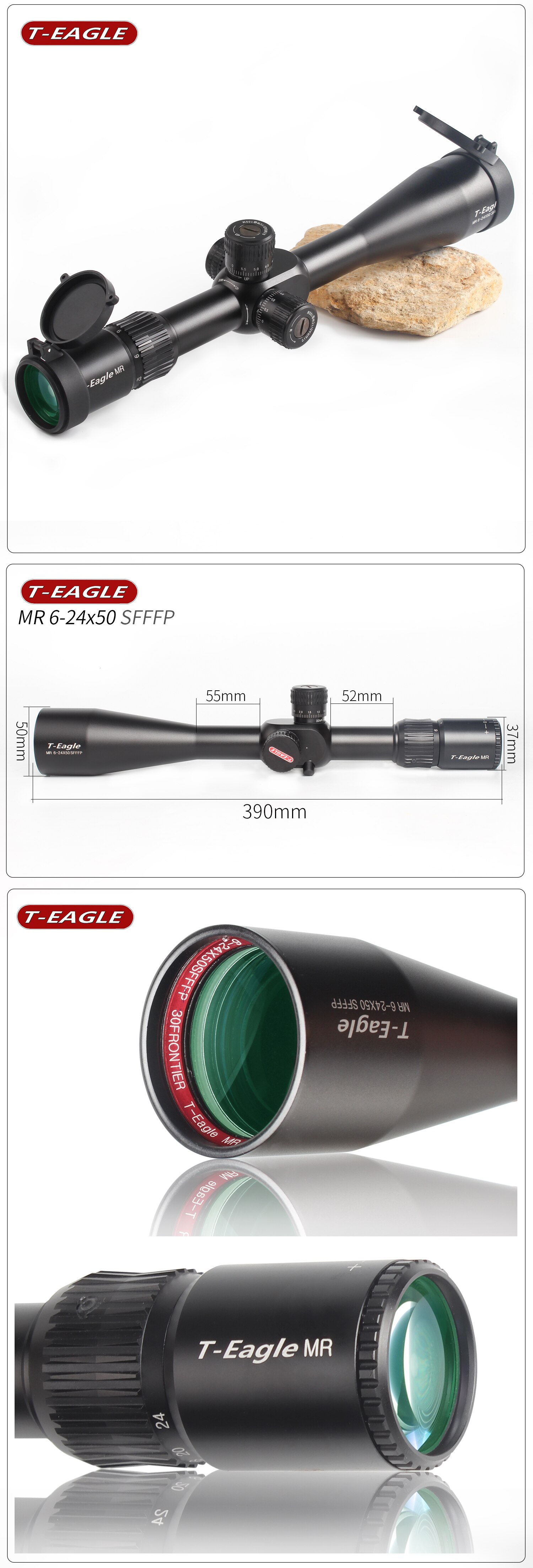 TEAGLEMR6-24x50FFPopticalsightsideparallaxhuntingRiflescopewithMilDotReticletacticalriflescopefit308-4000209521944