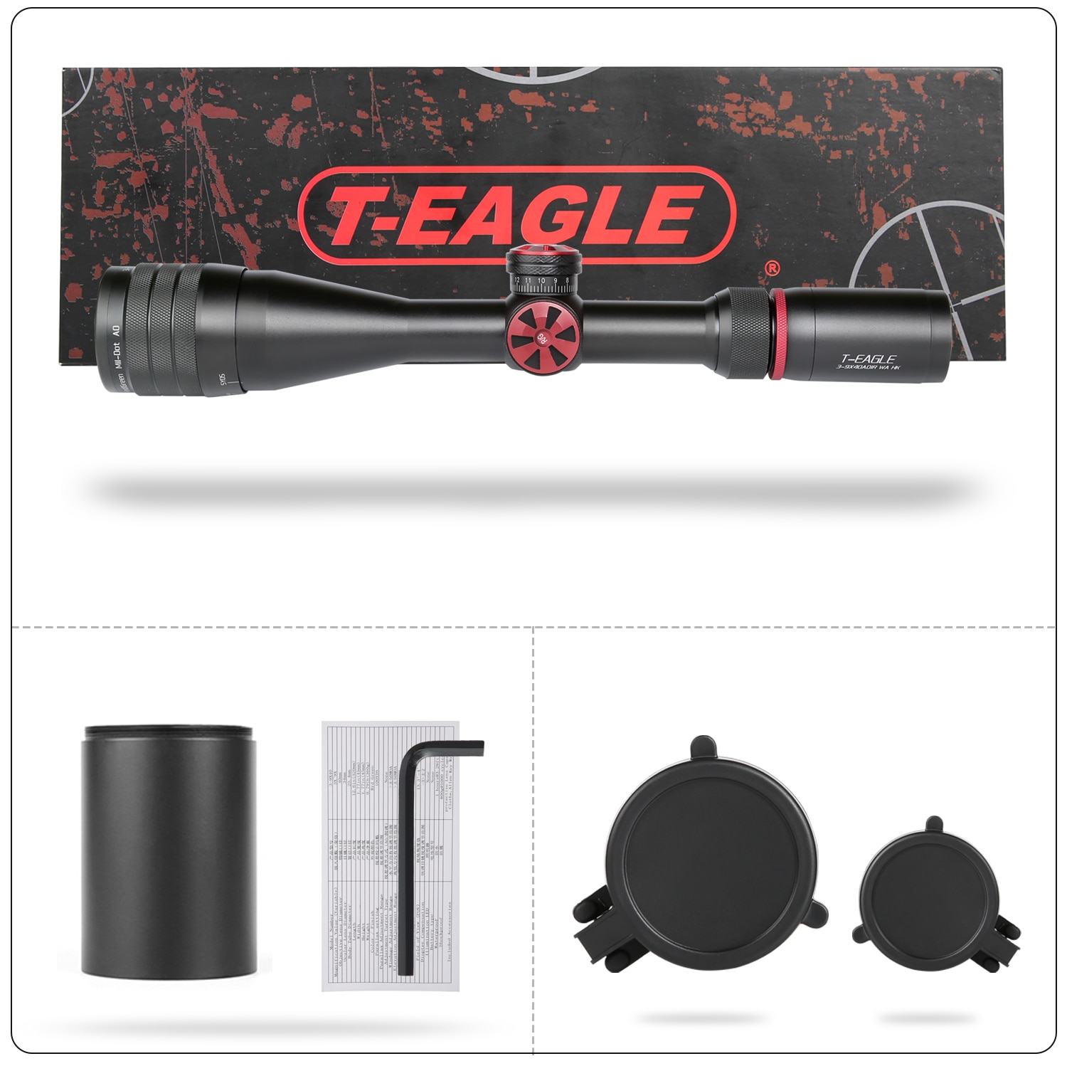 TeagleSR3-9X40AOIRTacticalOpticSightGreenRedRiflescopeHuntingRifleScopeSniperAirsoftAirGunsreddotmou-1005001483123968