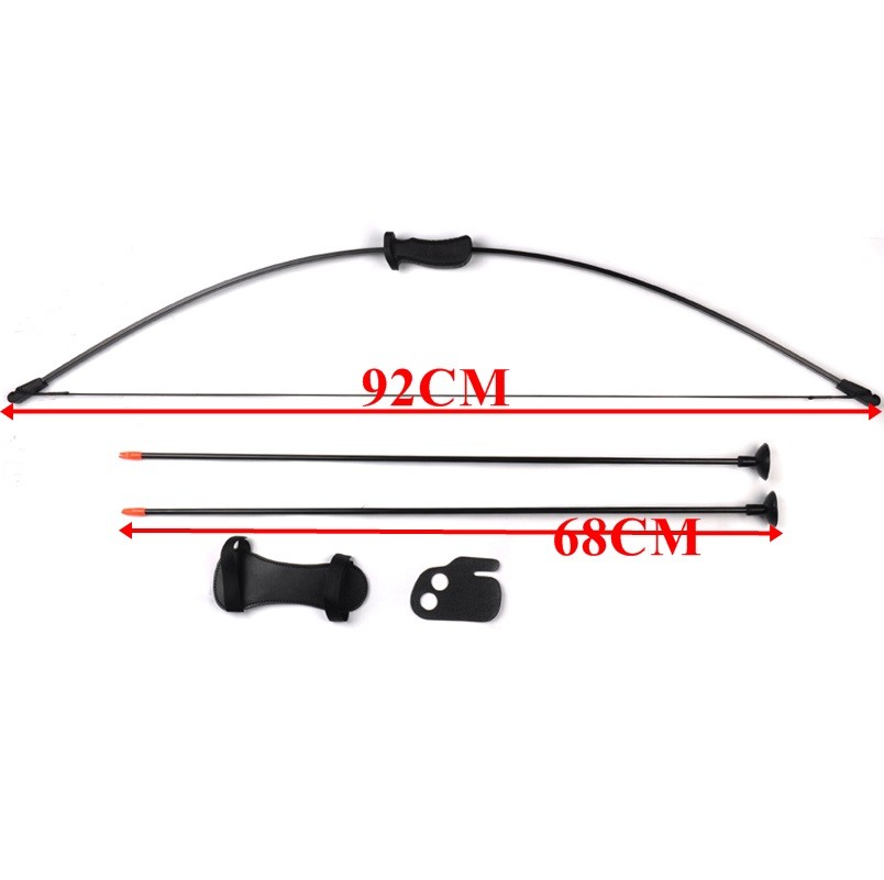 TraditionalBowSetDrawWeight20Lbswith2ChuckArrowsFingerandArmGuardforChildrenArcheryTrainingToyGames-32814830938