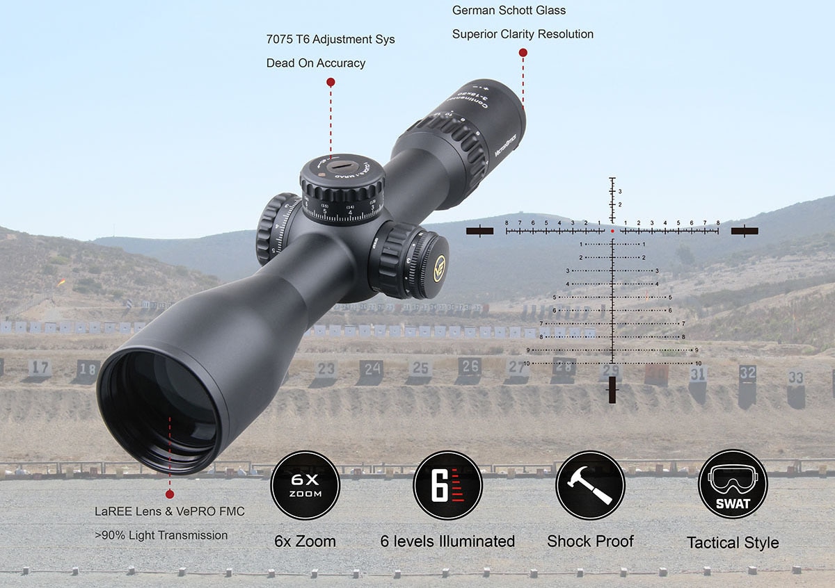 VectorOpticsContinental3-18x50HDFFPHuntingRiflescope34mm110MILZeroStop90LightOpticRifleScopes338Lapu-4001123902931