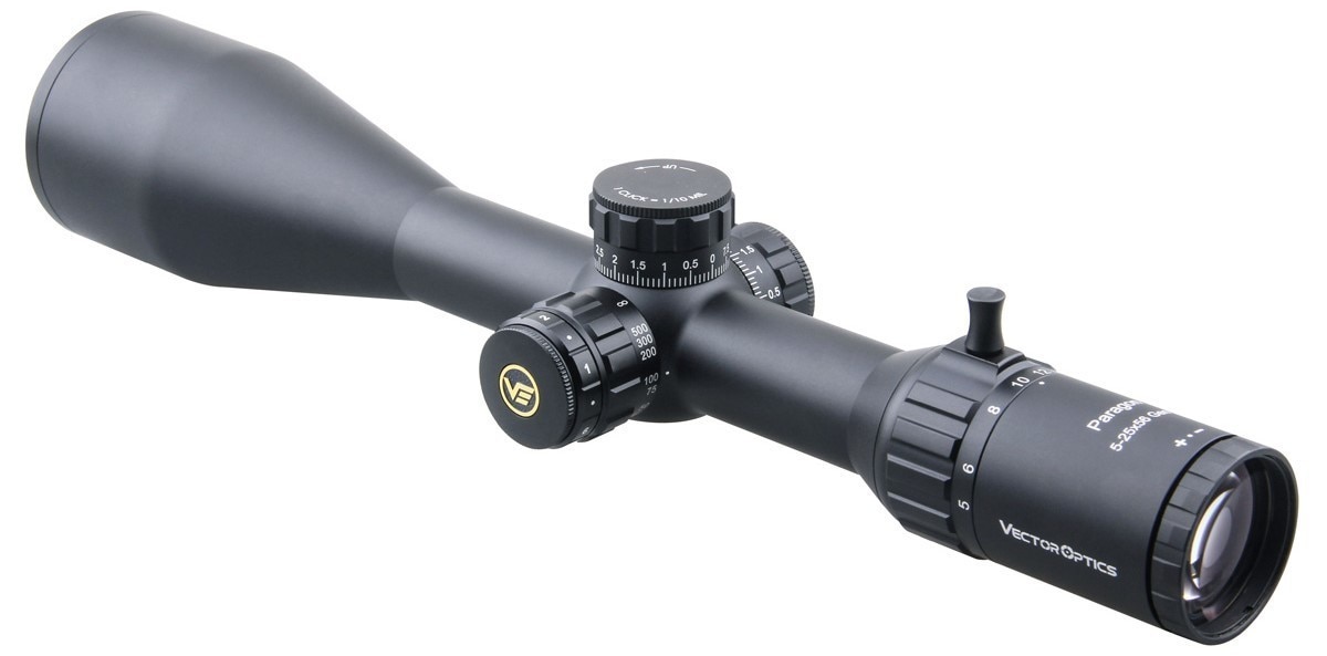 VectorOpticsGen2Paragon5-25x56TacticalRiflescopeHuntingRifleScope110MILSch0ttGlass90Light2KMLongRang-4000596917935